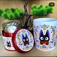 Image 1 of Coffret Noël Jiji mug,boite à thé et sachet thé en vrac. 