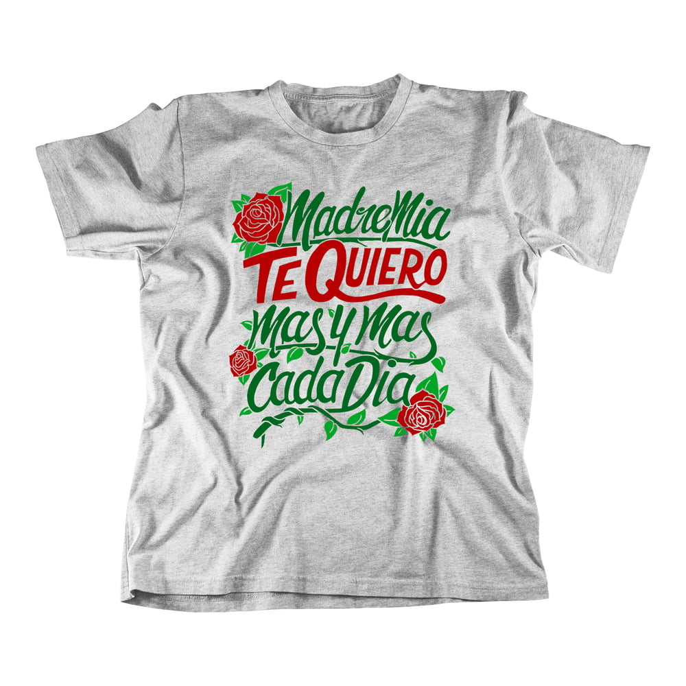 "Te Quiero" T Shirt | Heather Grey/Green/Red