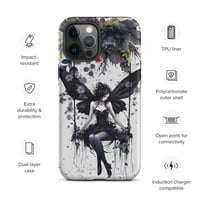 Image 17 of Gothic Inspired Dark Fairy and Flowers Tough Case for iPhone®