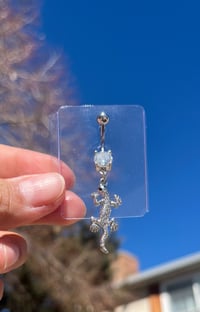 Crystal Lizard Belly Rings 