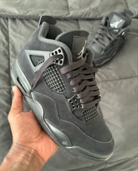 Image 1 of Custom Air Jordan 4 “Black Cat” transfermation 