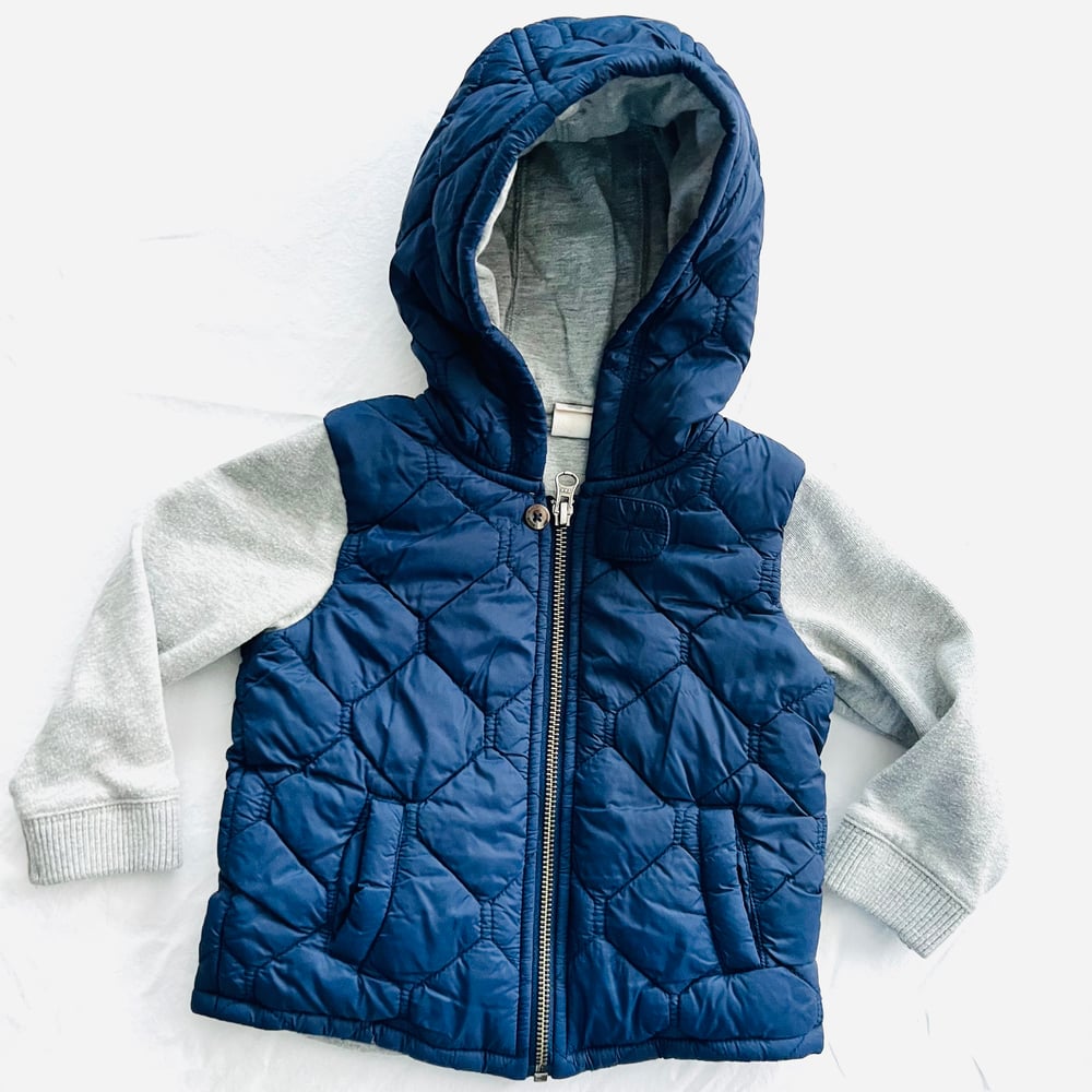 Image of NAVY BLUE JACKET W/ HOOD 