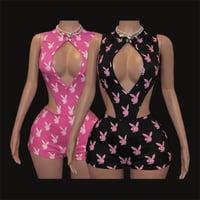 Image 2 of Black Bunny Print 2 Piece Set