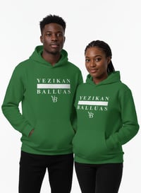 Image 1 of YB Green Heavy Blend Fleece Pullover Hoodie 