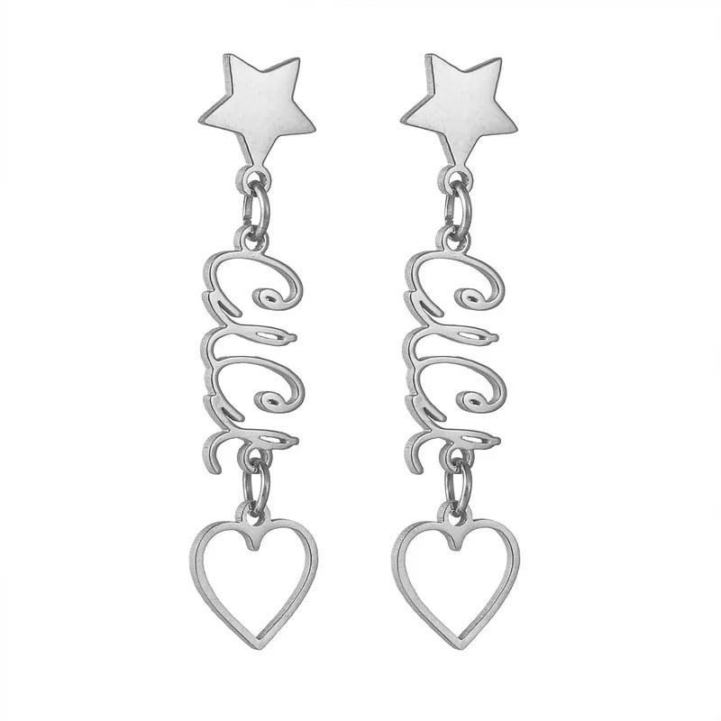 Image of Star hanging earrings