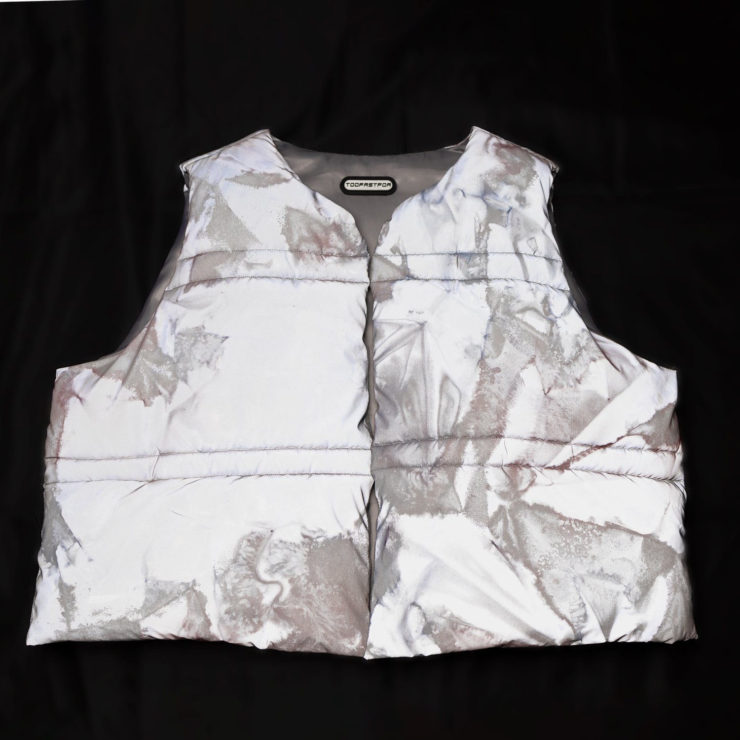 Image of TooFastFor Marble Puffer Vest