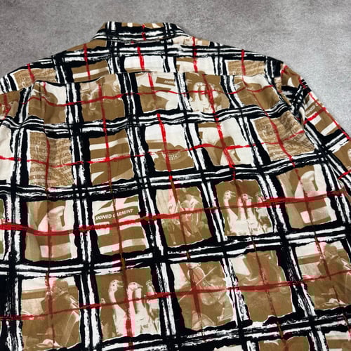 Image of Moschino “Burberry Rip” Shirt, Size Large