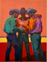 Image 1 of Ya Gotta Have Frinds - 18x24" Acrylic on wood panel