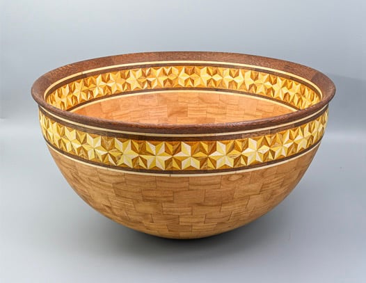 Image of Yosegi-Zaiku segmented bowl- Paul D May