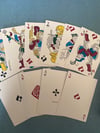 Cartes De Fantaisie Vintage de grimaud, Jeu de Gerente, Dos Rouge. 