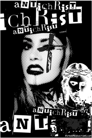 Image of Regan Fox Antichrist Street Art Sticker SET OF 5