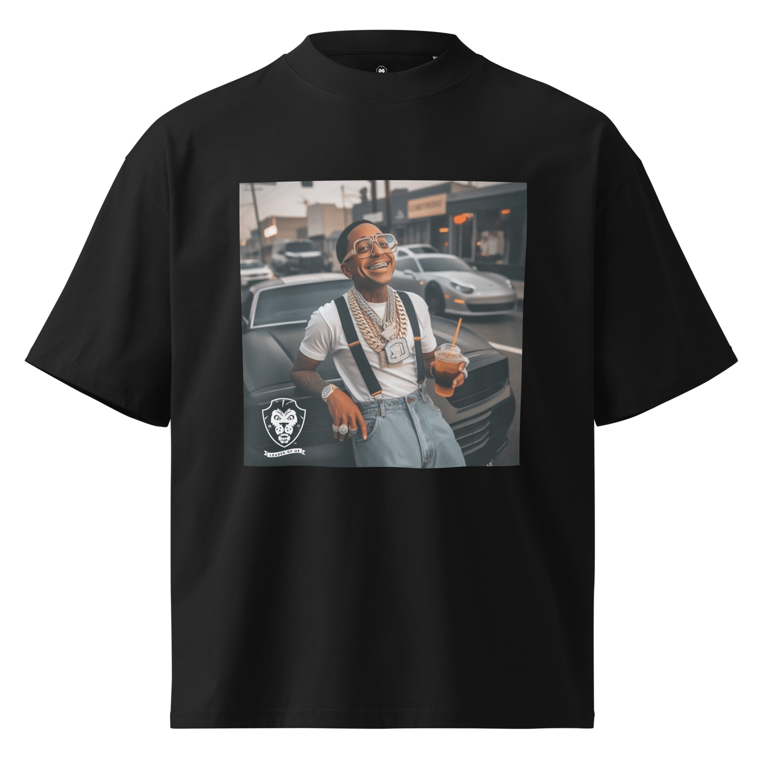 Image of Unisex organic oversized high neck t-shirt