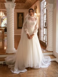 Image 1 of 1970s Pink Wedding Dress
