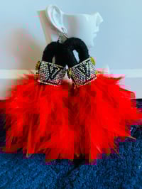 Love Velvet Yarn Earrings 