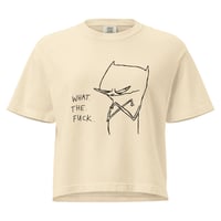 Image 3 of Women’s heavyweight boxy tee WAT THE F 