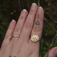 Image 1 of 9ct gold moon face ring