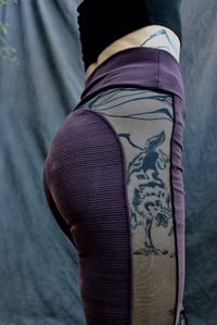 Image 2 of RAYA Leggings,  purple fleece
