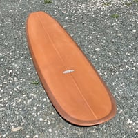 Image 2 of 9-3 Stepper Nose Rider Surfboard Polyola Blank Golden Brown Tint