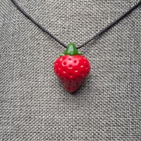 Image 2 of Fruit and Veggie Pendant 19 Strawberry