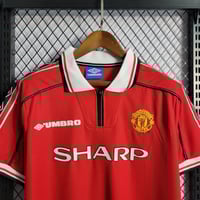 Image 2 of Manchester United 1998/99 Retro Home Jersey