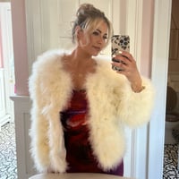 Image 1 of Lulu Turkey Feather Jacket - Vanilla WAS £65