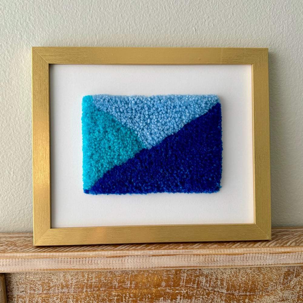 Image of Blue Monochromatic Little Rug Frame