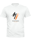 WHITE UNISEX TEE (BLACK & ORANGE)