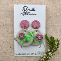 Pink Floral Earrings
