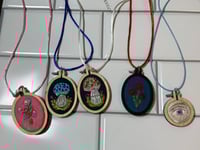 Embroidered necklaces 