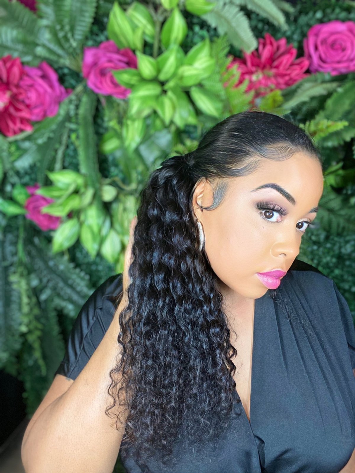 Low Ponytail Curly Weave Hairstyles | TikTok