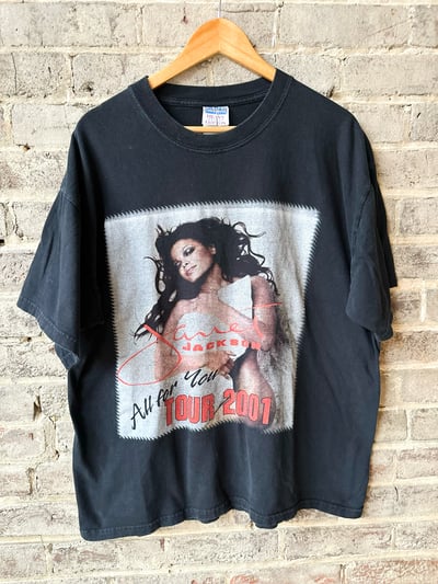 Image of 2001 Vintage “JANET JACKSON - ALL FOR YOU TOUR 2001” CONCERT TEE, SIZE: XL
