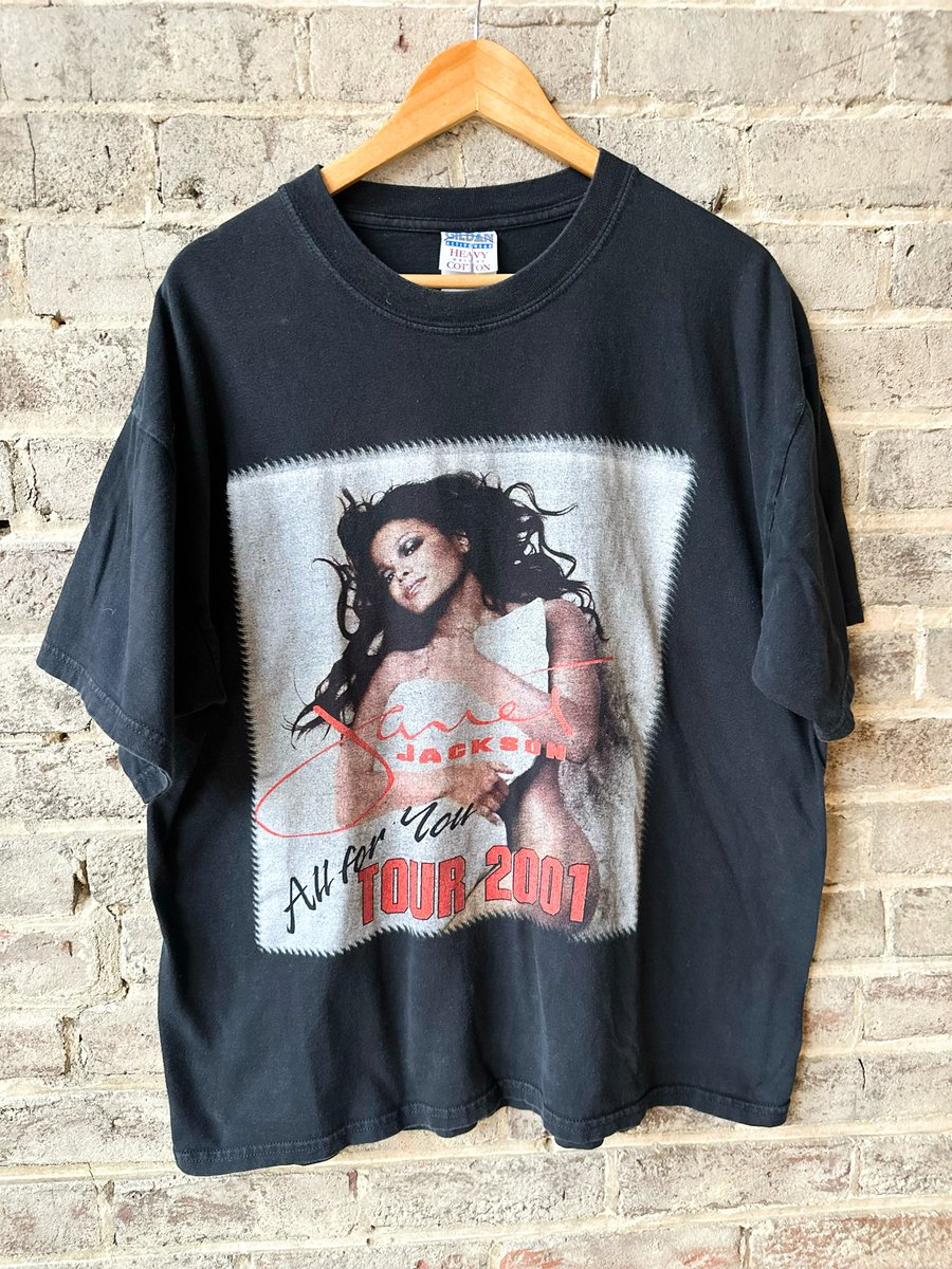 Image of 2001 Vintage “JANET JACKSON - ALL FOR YOU TOUR 2001” CONCERT TEE, SIZE: XL