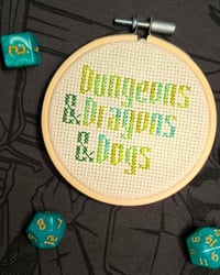 Image 1 of Dungeons & Dragons & Dogs | Cross Stitch