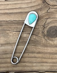 Image 4 of Royston Turquoise Jumbo Safety Pin 🧷 