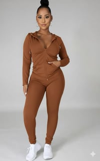 Image 2 of “On the Go” Zip-up Hooded Tracksuit