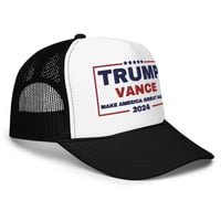 Image 9 of Trump Vance 24 Official Foam trucker hat PatriotsCo copy