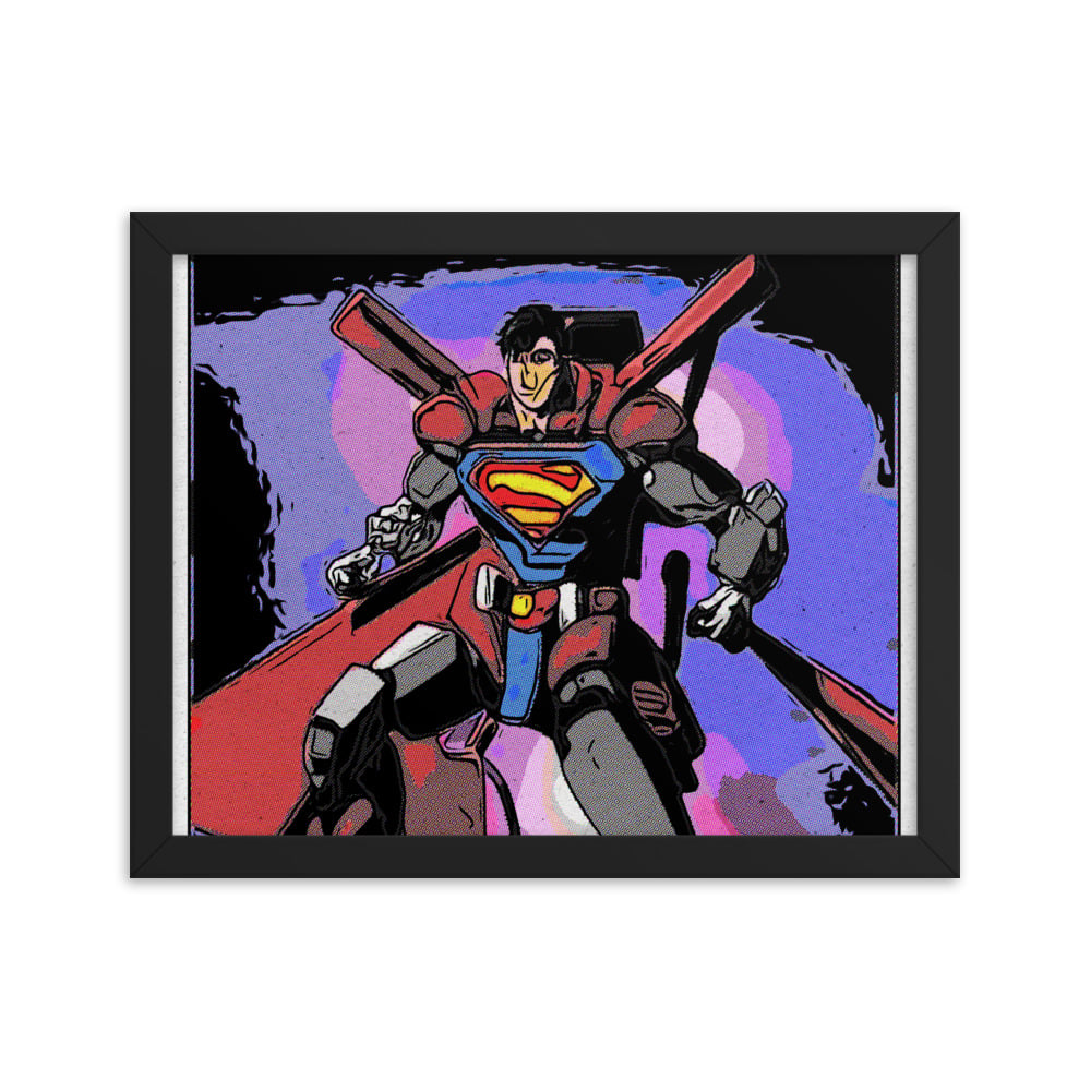 ZEN EXP - Robo-Superman Framed photo paper poster