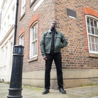 Image 3 of OUR LEATHER JACKET - DEEP GREEN