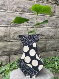 Image 1 of Monstera Deliciosa in Large B & W "Bettlejuice" Pot