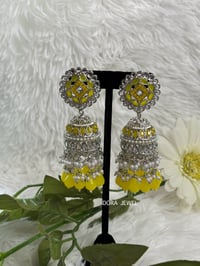 Image 1 of Silver plated jhumki earrings 