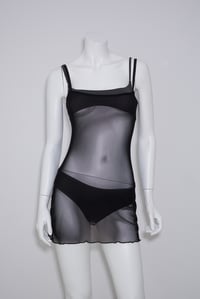 Image 1 of Mesh Mini Dress - Black 