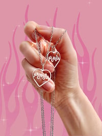 Image 1 of MINI HEART FLAME NECKLACE 