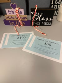 Gift certificates 