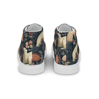 Image 15 of Woodland Creatures Boho Cottagecore Nature Inspired Women’s high top canvas shoes