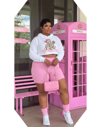 Image 2 of Rich Mama Vibes Cropped Hoodie 