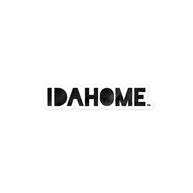 IDAHOME Topo Text Bubble-free stickers