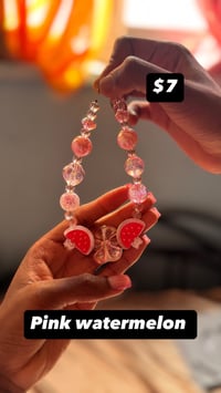 Image 1 of Phone Chains (16mm/20mm beads) - Light Pink (rhinestone)