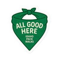 Image 3 of All Good Here Bandana Sticker (Green)