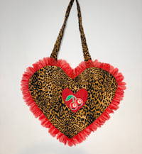 Image 2 of Cherry Leopard Heart Bag 🍒🐆❤️‍🔥