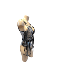 Image 4 of Silver and snakeskin bodysuit 